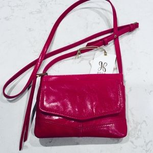 New Hobo Amble CrossBody Fuschia Leather  Clutch